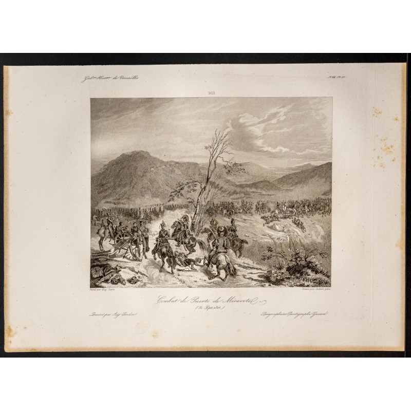 Gravure de 1841 - Bataille de Puerto de Miravete - 1