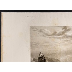 Gravure de 1841 - Attaque d'Alger par Mer - 2