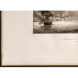 Gravure de 1841 - Attaque d'Alger par Mer - 4