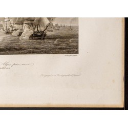 Gravure de 1841 - Attaque d'Alger par Mer - 5