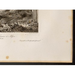 Gravure de 1841 - Entrée de l'armée Française à Alger - 5