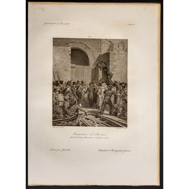 Gravure de 1841 - Occupation d'Ancône - 1