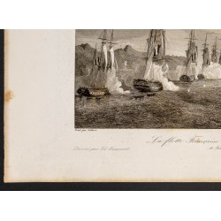 Gravure de 1841 - Combat du Tage - 4