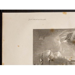 Gravure de 1841 - Louis Philippe à Cherbourg - 2