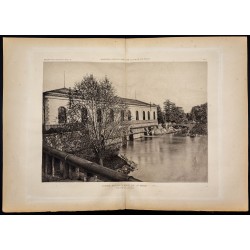 Gravure de 1882 - Usine à eau de Saint-Maur - 1