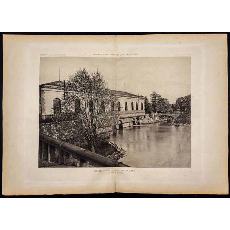 Gravure de 1882 - Usine à eau de Saint-Maur - 1