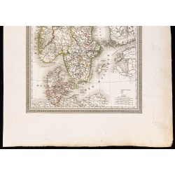 Gravure de 1827 - Carte de la Scandinavie - 3