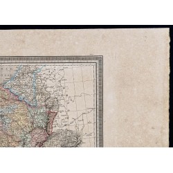 Gravure de 1827 - Carte comparative de la France - 3