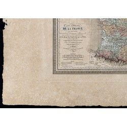 Gravure de 1827 - Carte comparative de la France - 4