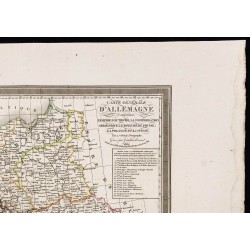 Gravure de 1827 - Carte générale de l'Allemagne - 3