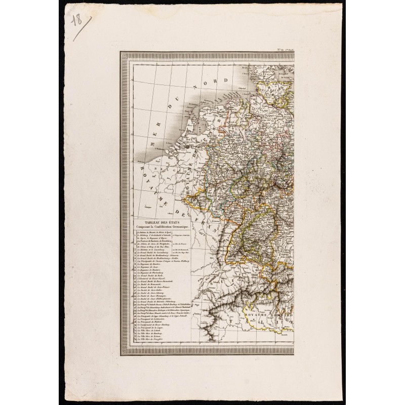 Gravure de 1827 - Confédération germanique - 1