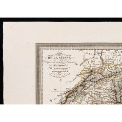 Gravure de 1827 - Carte de la Suisse - 2