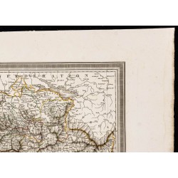 Gravure de 1827 - Carte de la Suisse - 3