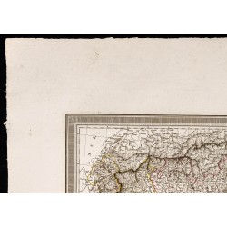 Gravure de 1827 - Carte de l'Italie - 3