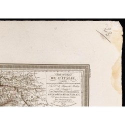 Gravure de 1827 - Carte de l'Italie - 4