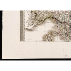 Gravure de 1827 - Carte de l'Italie - 5