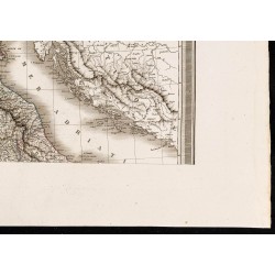 Gravure de 1827 - Carte de l'Italie - 6