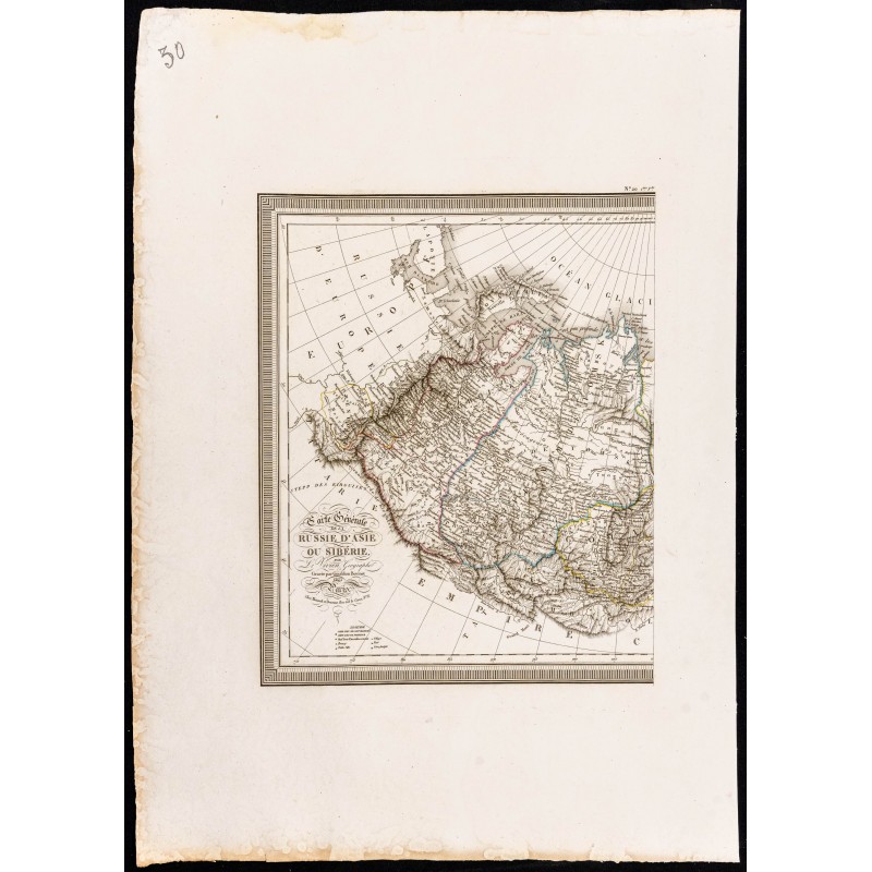 Gravure de 1827 - Russie d'Asie ou résumé en Sibérie - 1