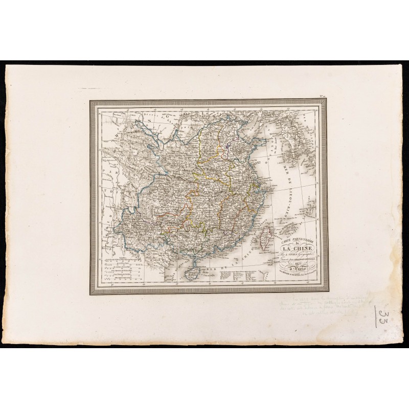 Gravure de 1827 - Carte de la Chine - 1