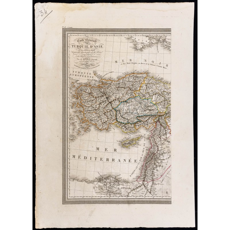 Gravure de 1827 - Turquie et Asie mineure - 1