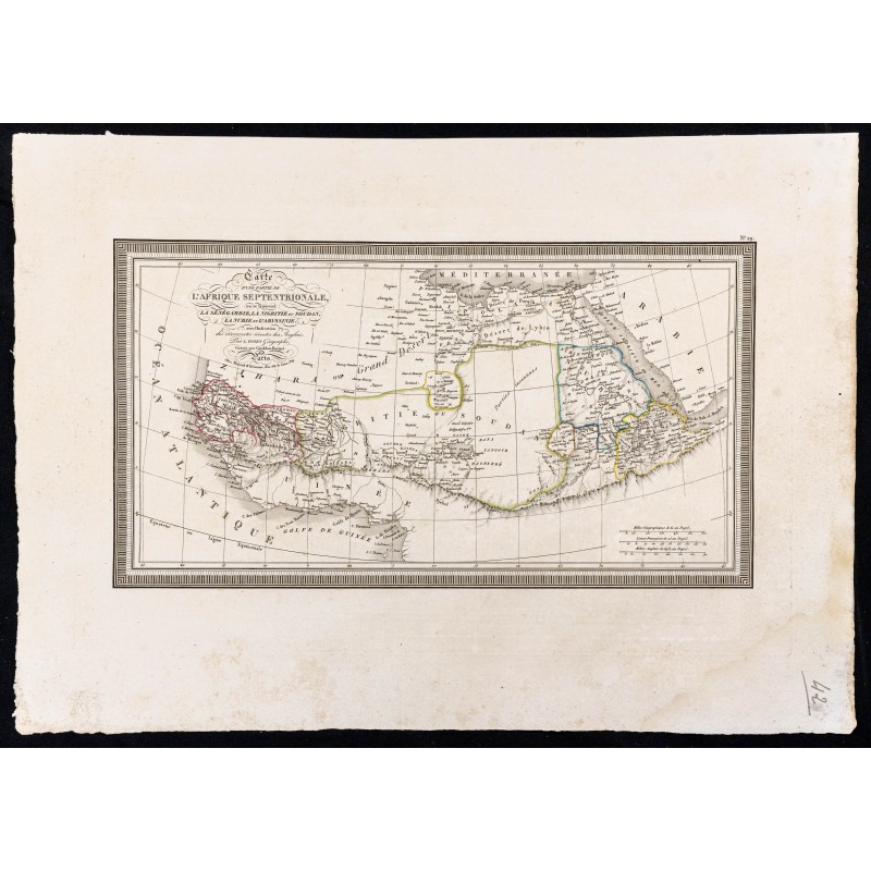 Gravure de 1827 - Afrique septentrionale et Soudan - 1