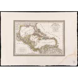 Gravure de 1827 - Antilles et Amérique centrale - 1