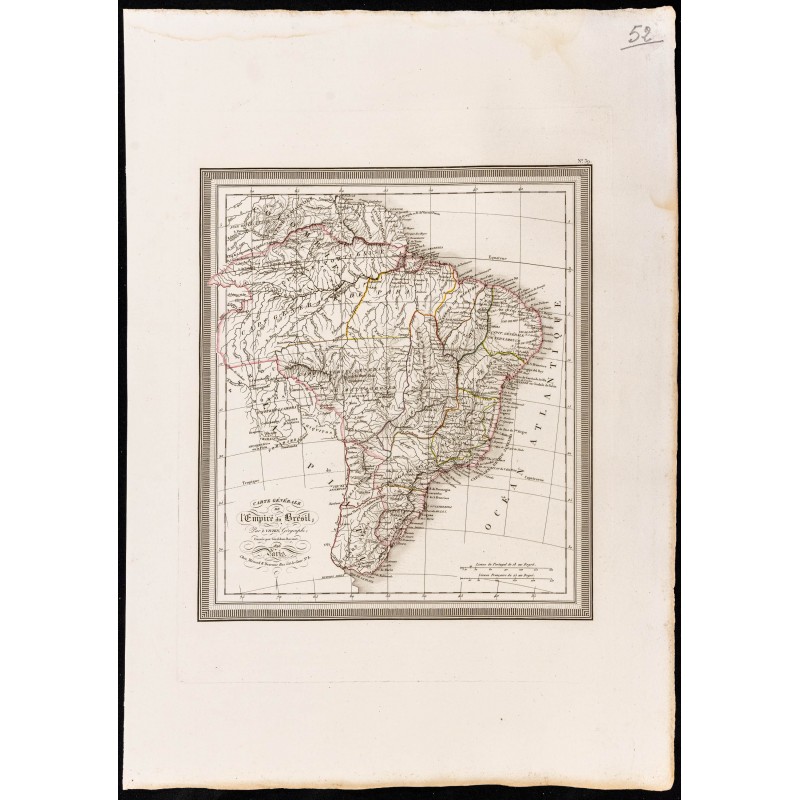Gravure de 1827 - Empire du Brésil - 1