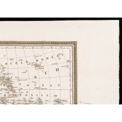 Gravure de 1827 - Carte de l'Océanie et Australie - 3