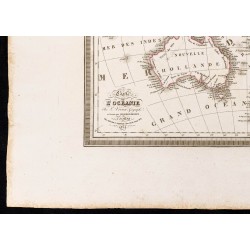 Gravure de 1827 - Carte de l'Océanie et Australie - 4