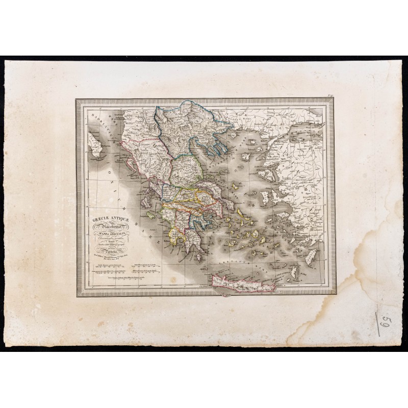 Gravure de 1827 - Grèce antique et Macédoine - 1