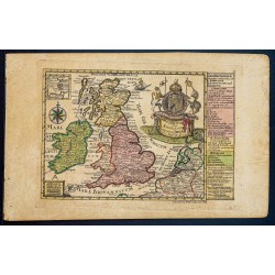 Gravure de 1785 - Carte des îles britanniques - 1