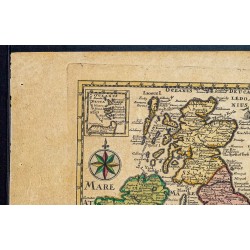 Gravure de 1785 - Carte des îles britanniques - 2