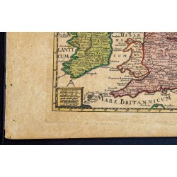 Gravure de 1785 - Carte des îles britanniques - 4
