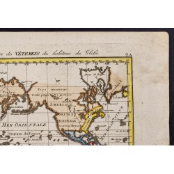 Gravure de 1810 - Carte du monde des vêtements - 3