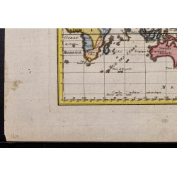 Gravure de 1810 - Carte du monde des vêtements - 4