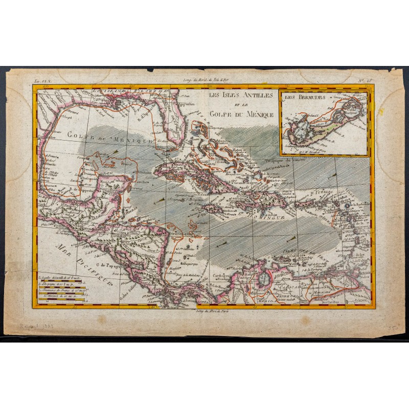 Gravure de 1773ca - Antilles et Golfe du Mexique - 1