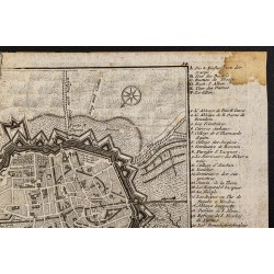 Gravure de 1720ca - Plan ancien de Douai - 3