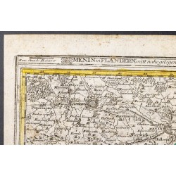 Gravure de 1720 - Menin et ses environs - 2