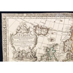 Gravure de 1731 - Carte de l'Europe - 2