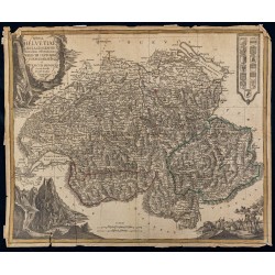 Gravure de 1780ca - Carte de la Suisse - 1