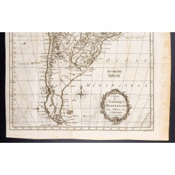 Gravure de 1778 - Carte de l'Amérique du sud - 3