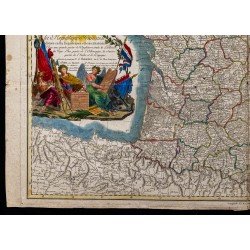 Gravure de 1794 - Carte routière de la France - 4