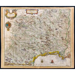 Gravure de 1650ca - Carte du Languedoc - 1