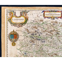 Gravure de 1650ca - Carte du Languedoc - 2