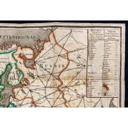Gravure de 1794 - Carte et tableau de l'Europe - 4
