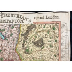 Gravure de 1822 - Plan de Londres et ses environs - 4