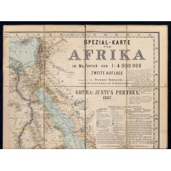 Gravure de 1887 - Spezial-Karte von Afrika - 3