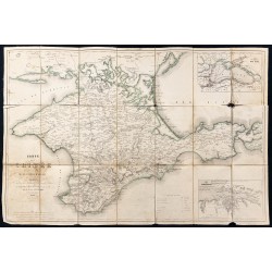 Gravure de 1854 - Carte de la Crimée - 1