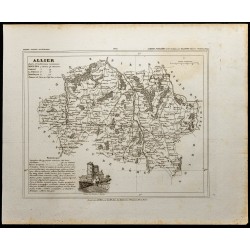 Gravure de 1833 - Département de l'Allier - 1