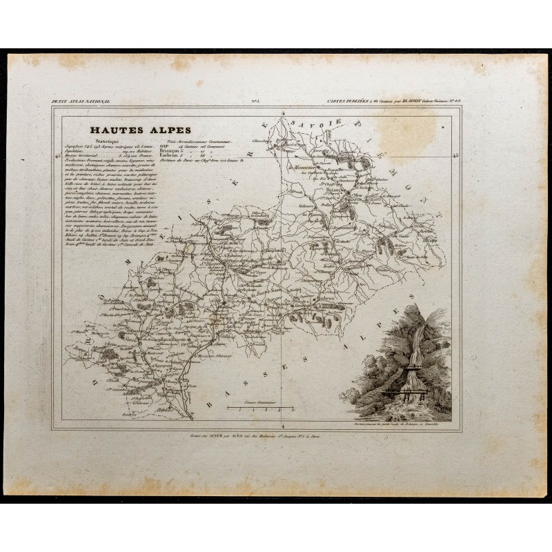 Gravure de 1833 - Département des Hautes-Alpes - 1
